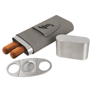 Leatherette Cigar Case with Cutter