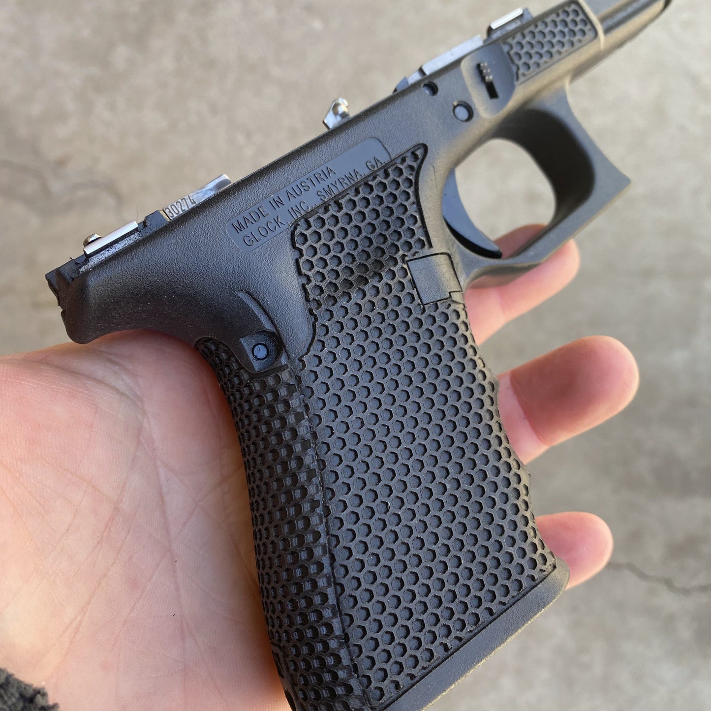 Glock Frame Laser Stippling